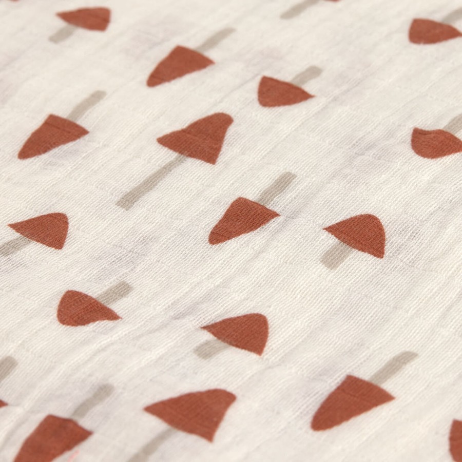 Muślinowy otulacz-kocyk z biobawełny 85x85cm - Little Forest powder pink, 3 szt. / Lassig