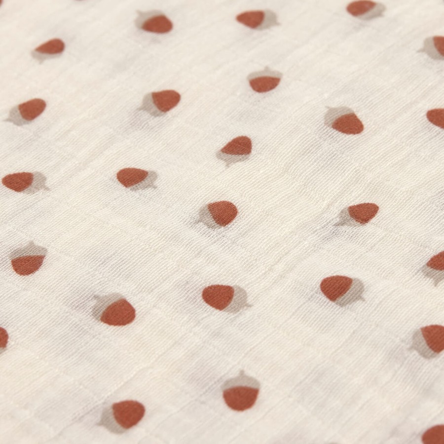 Muślinowy otulacz-kocyk z biobawełny 85x85cm - Little Forest powder pink, 3 szt. / Lassig