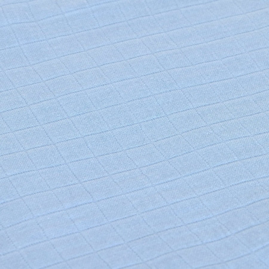 Muślinowy otulacz-kocyk z biobawełny 85x85cm - Happy Rascals sky blue, 3 szt. / Lassig