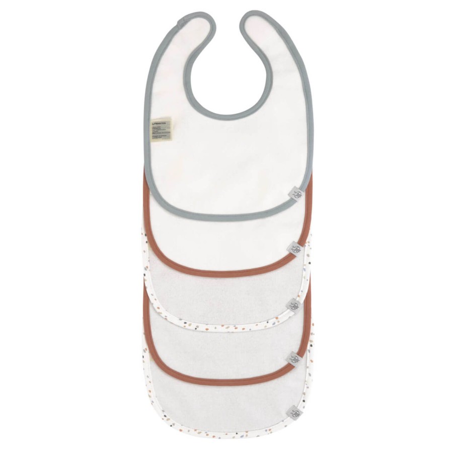 Materiałowe śliniaki Tiny Farmer, 5 szt. - Sheep blue / Lassig