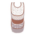 Materiałowe śliniaki Tiny Farmer, 5 szt. - Goose lilac / Lassig