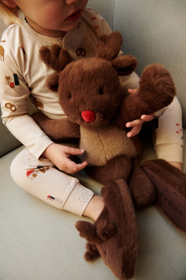 Pluszowe kapcie Aviaja Reindeer - pecan / Liewood