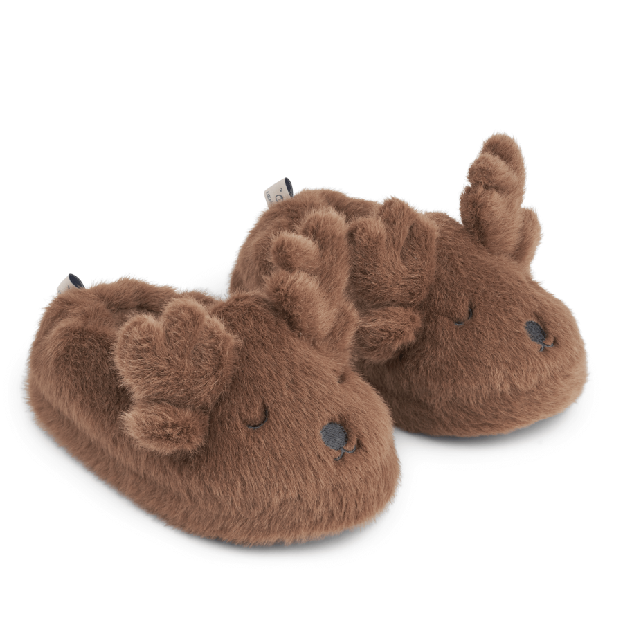 Pluszowe kapcie Aviaja Reindeer - pecan / Liewood