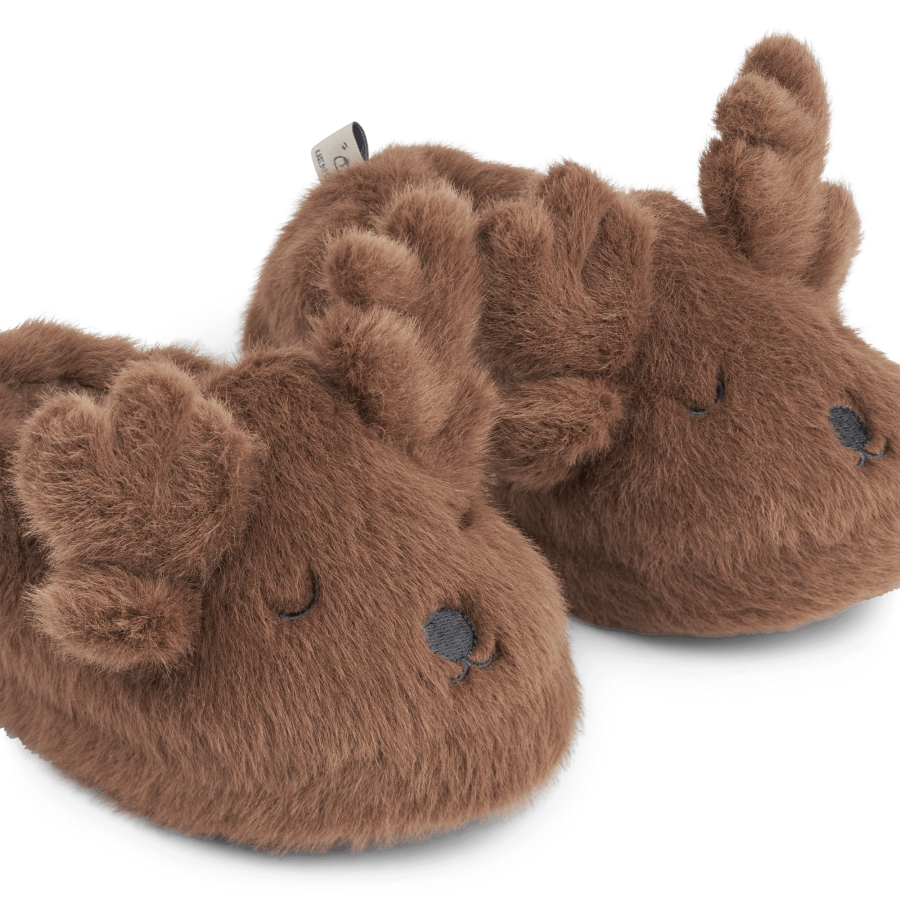Pluszowe kapcie Aviaja Reindeer - pecan / Liewood