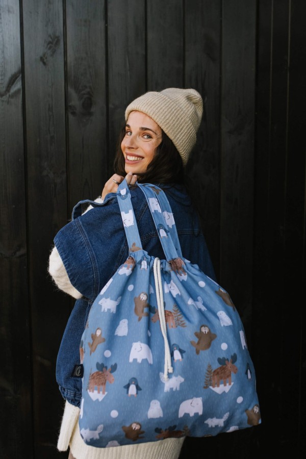 Shopper Bag z kieszonką - ARCTIC FRIENDS / La Millou