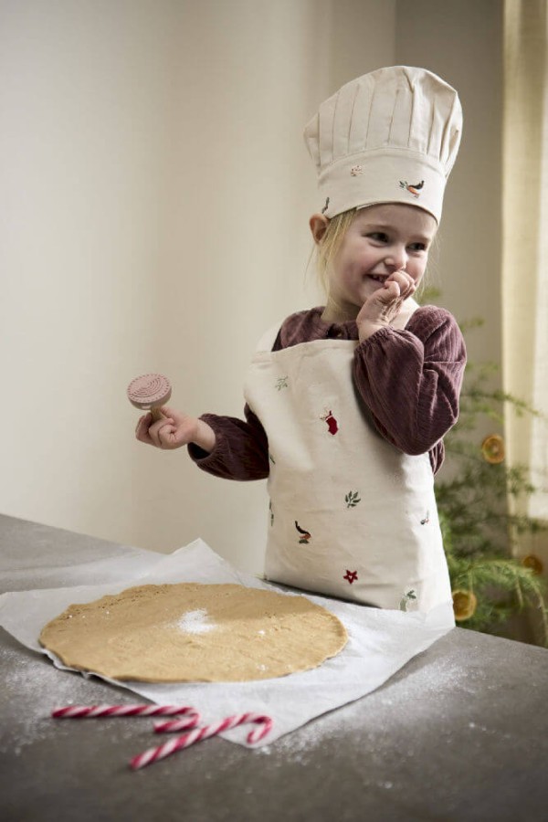 Fartuch haftowany i czapka GOTS Wonderful Winter / Filibabba