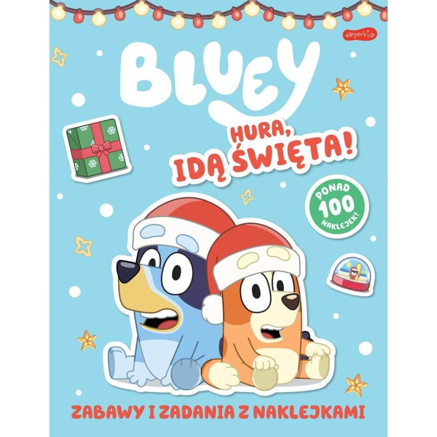 Bluey. Hura, idą święta! Zabawy i zadania z naklejkami / HarperCollins