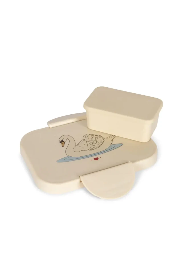 Lunch box - swan off white / Konges slojd