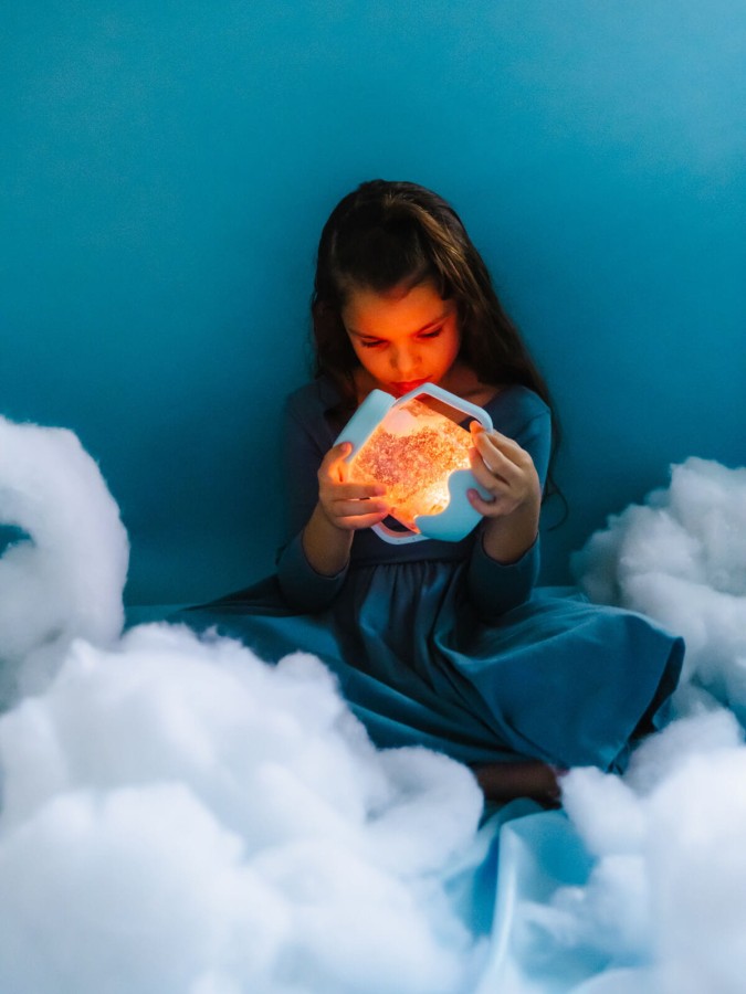 Słoik sensoryczny do napełnienia wodą - błękitny / Glo Pals