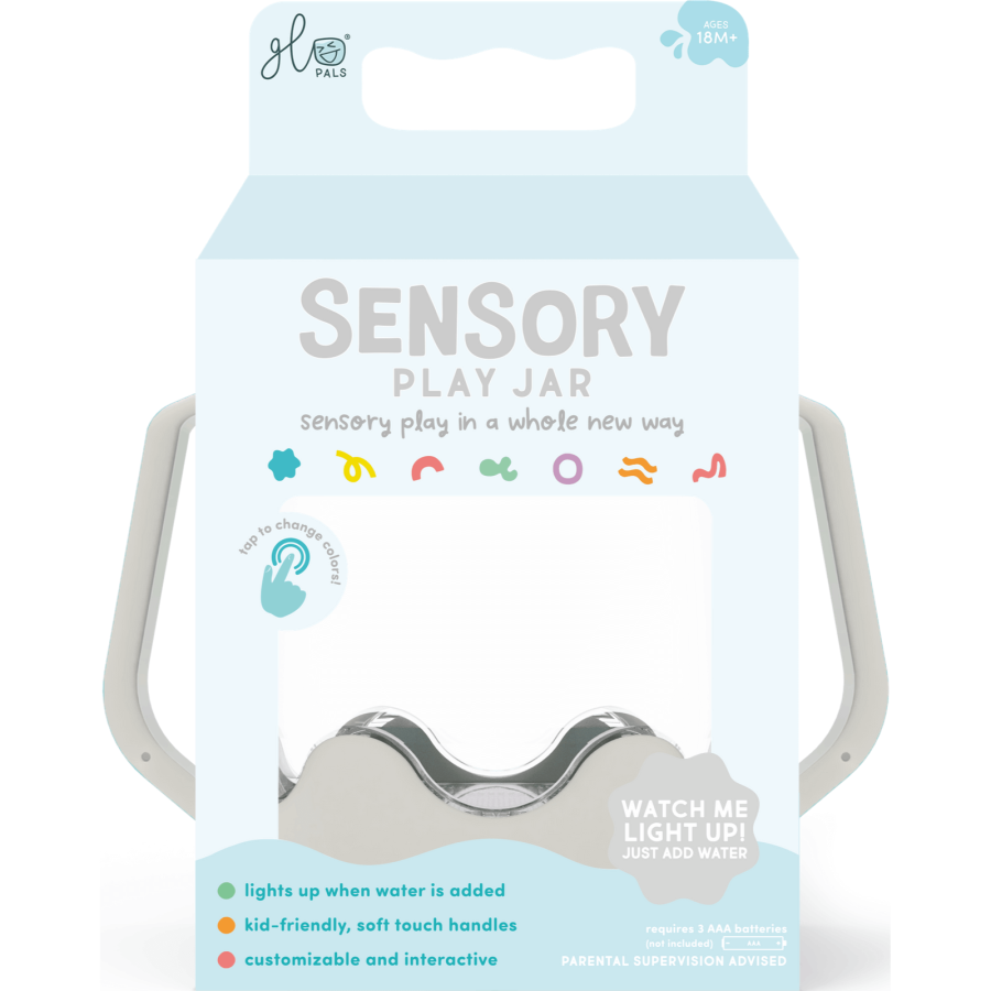 Słoik sensoryczny do napełnienia wodą - szary / Glo Pals