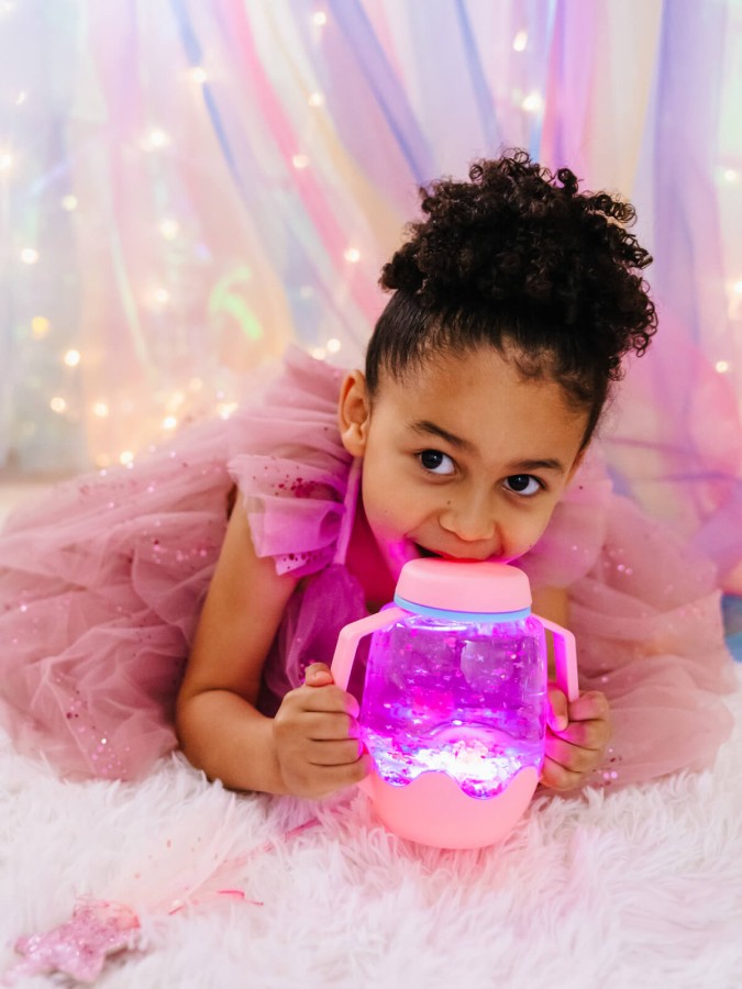 Słoik sensoryczny do napełnienia wodą - szary / Glo Pals