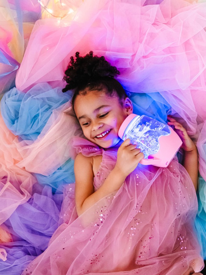 Słoik sensoryczny do napełnienia wodą - szary / Glo Pals