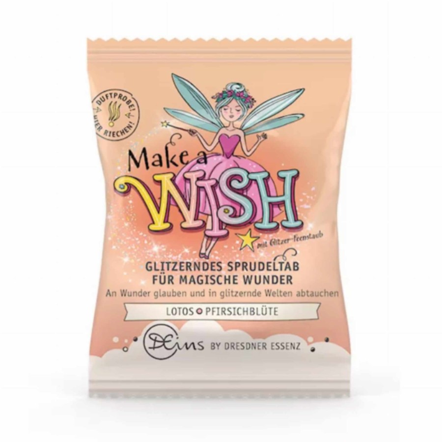 MAKE A WISH - sól bąbelkowa z brokatem, 30g  / Dresdner Essenz