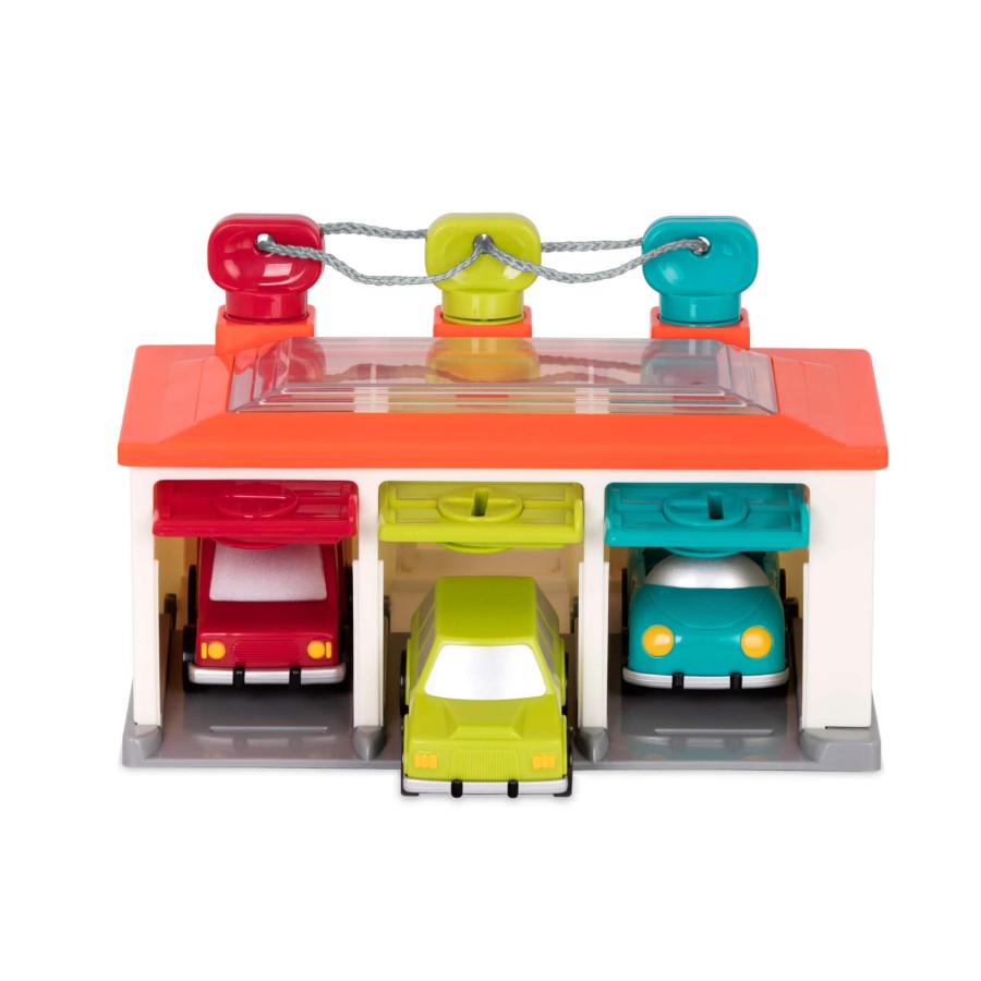 Garaż 3-stanowiskowy z autkami i kluczami / B.Toys
