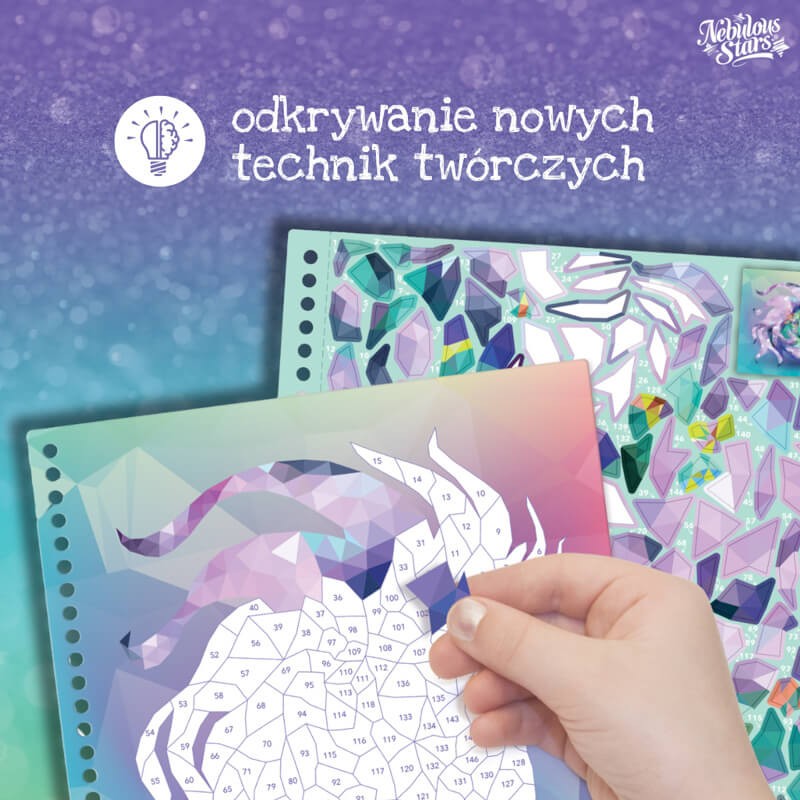 Wyklejanka – obraz po numerach M Marinia 8+ / Nebulous Stars