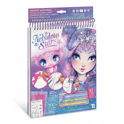 Szkicownik z kredkami, szablonami i naklejkami M Nebulia / Nebulous Stars
