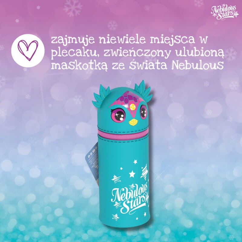 Piórnik stojący tuba niebieski Aura / Nebulous Stars