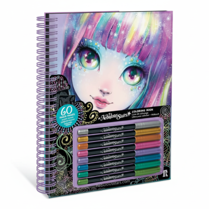 Kolorowanki z czarnymi kartkami i pisakami M Isadora / Nebulous Stars