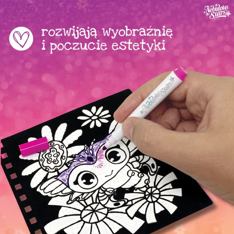 Kolorowanki dla dzieci – aksamitne z flamastrami S Orelia / Nebulous Stars