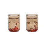 Brokatowe kubeczki, 2 szt. - cherry / Konges slojd