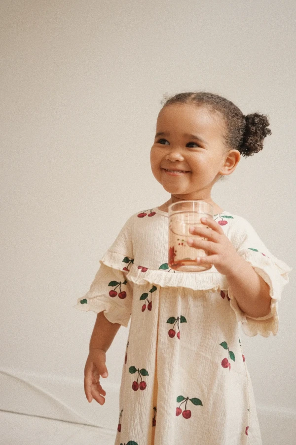 Brokatowe kubeczki, 2 szt. - cherry / Konges slojd