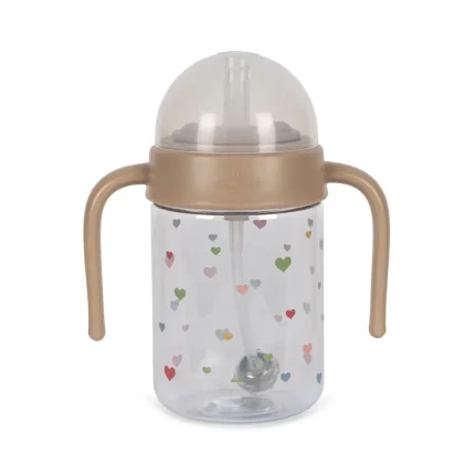 Bidon z uchwytami - multi hearts / Konges slojd 