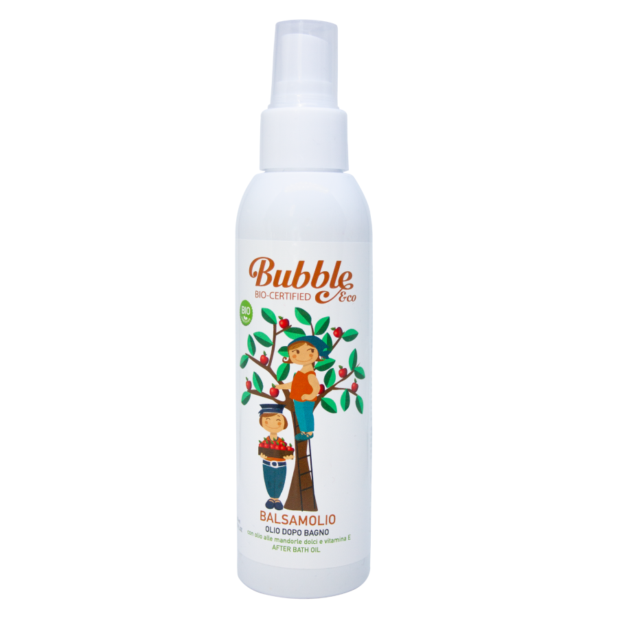 Organiczny olejek nawilżający do ciała z wit. E, 150 ml, 0m+ / Bubble&CO