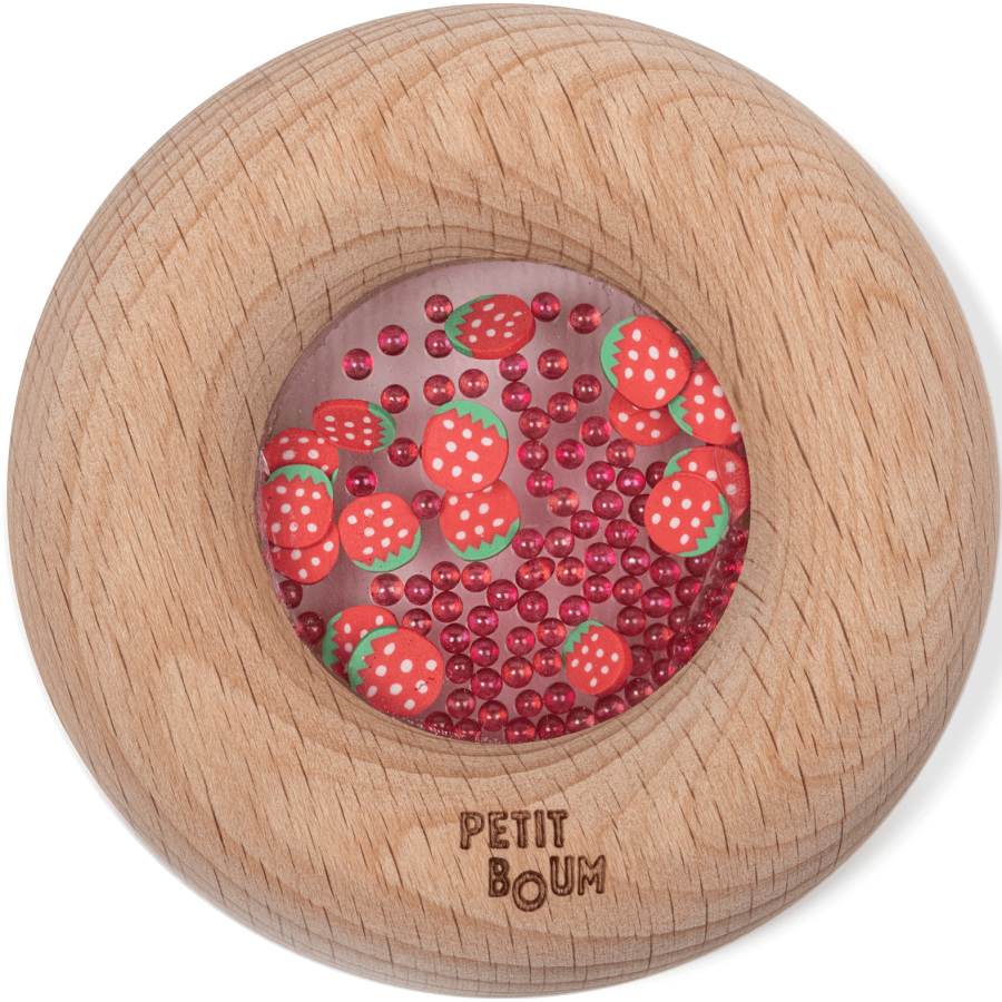 Grzechotka sensoryczna - Truskawka / Petit Boum