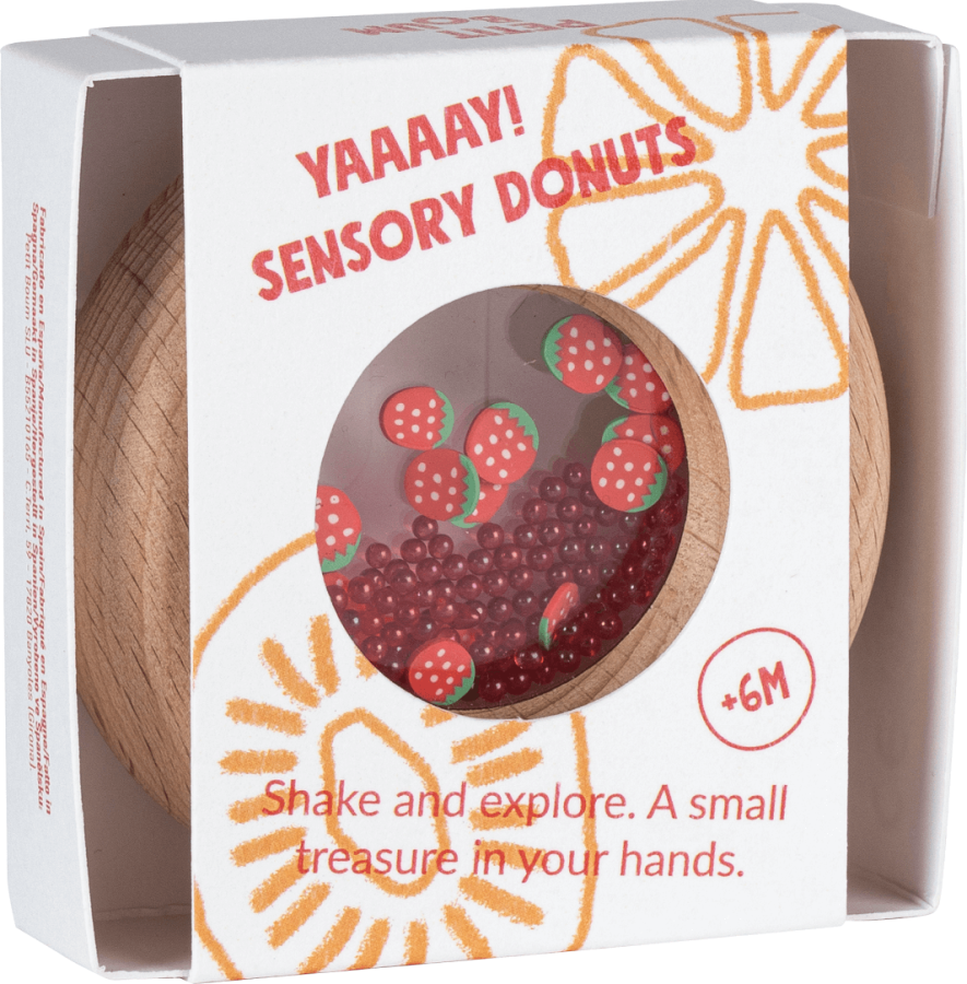 Grzechotka sensoryczna - Truskawka / Petit Boum