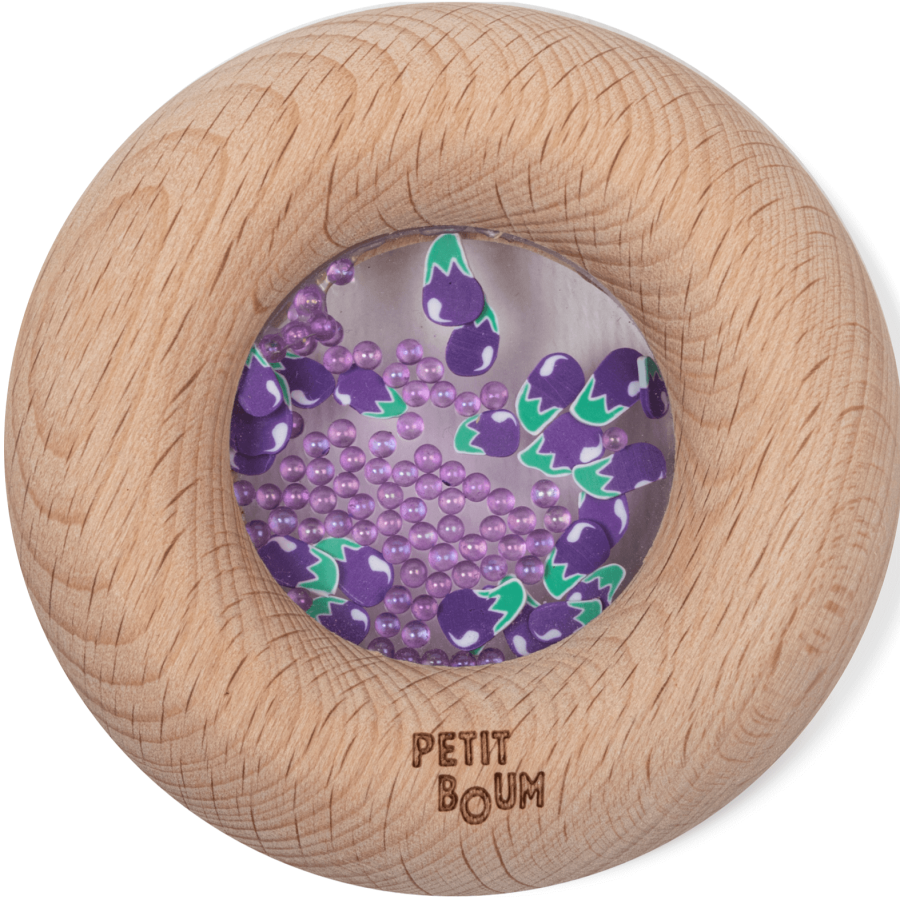 Grzechotka sensoryczna - Bakłażan / Petit Boum