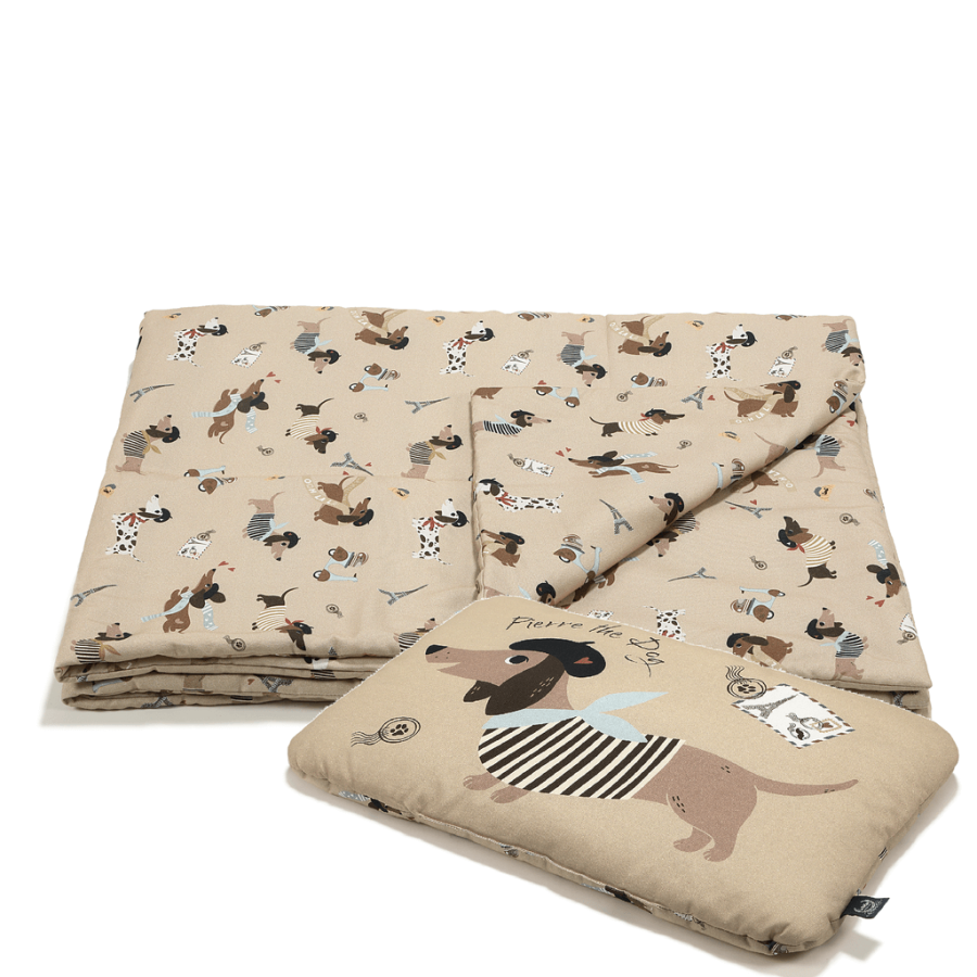 Komplet pościeli bawełnianej - PIERRE THE DOG / La Millou