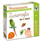 Montessori. Karty sensoryczne z książeczką. Zwierzęta tu i tam / Kapitan Nauka