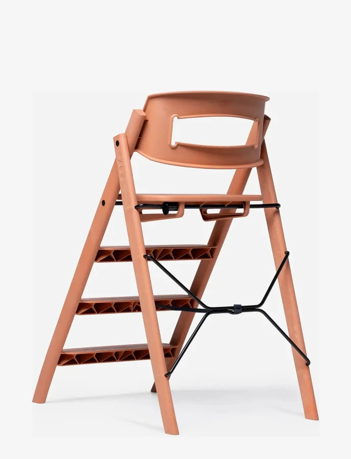 Plastikowe krzesełko do karmienia Klapp - terracota pink / Kaos