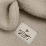 Kominiarka 100% merino z uszkami misia - Camel Melange / HUTTEliHUT