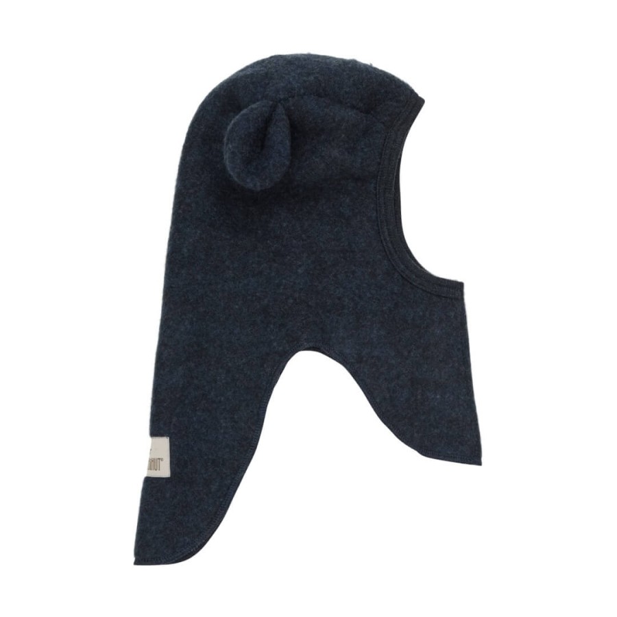 Kominiarka 100% merino z uszkami misia - Navy / HUTTEliHUT