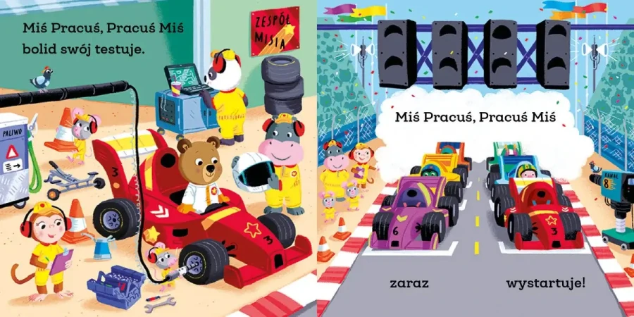 Miś Pracuś. Kierowca rajdowy / Wydawnictwo Wilga