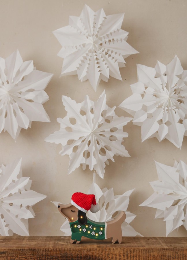 Lampa Little Lights Piesek Mini CHRISTMAS SNOWFLAKE / Little Lights