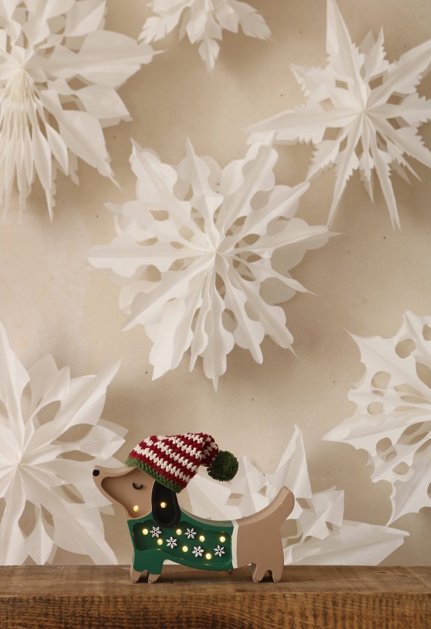 Lampa Little Lights Piesek Mini CHRISTMAS SNOWFLAKE / Little Lights