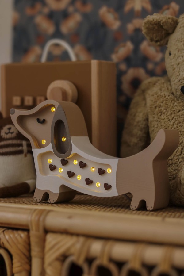 Lampa Little Lights Piesek Mini CHOCOLATE HEART WITH A KNITTED / Little Lights