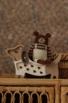 Lampa Little Lights Piesek Mini CHOCOLATE HEART WITH A KNITTED / Little Lights