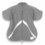 Ponczo z wełny merino szare / Simple Wool