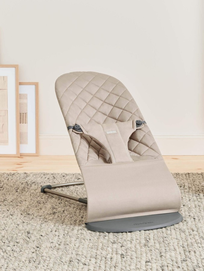 BABYBJORN - leżaczek BLISS WOVEN, Classic Quilt, Sand Grey