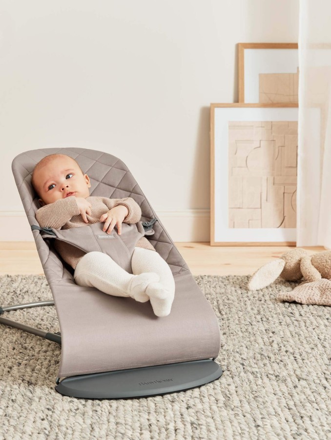 BABYBJORN - leżaczek BLISS WOVEN, Classic Quilt, Sand Grey