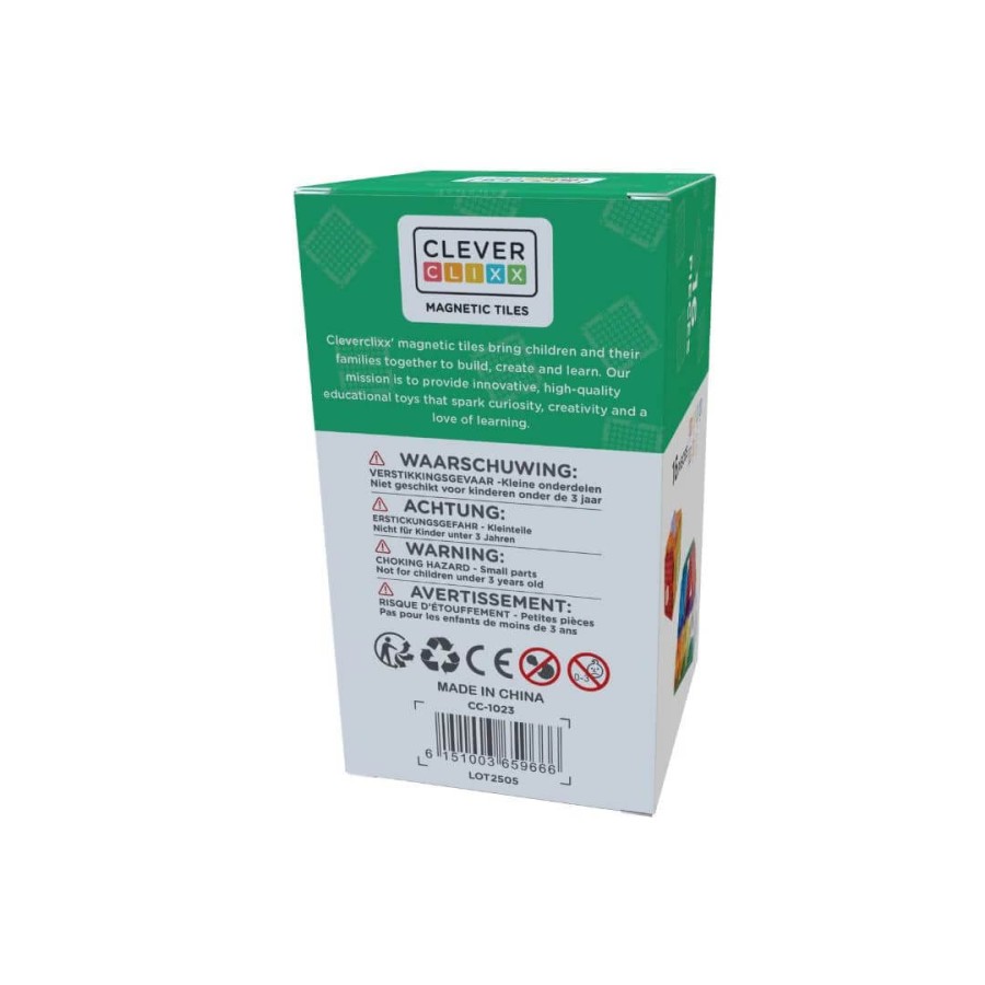 Klocki magnetyczne Brick Tiles Pack Intense - 16 el. / Cleverclixx
