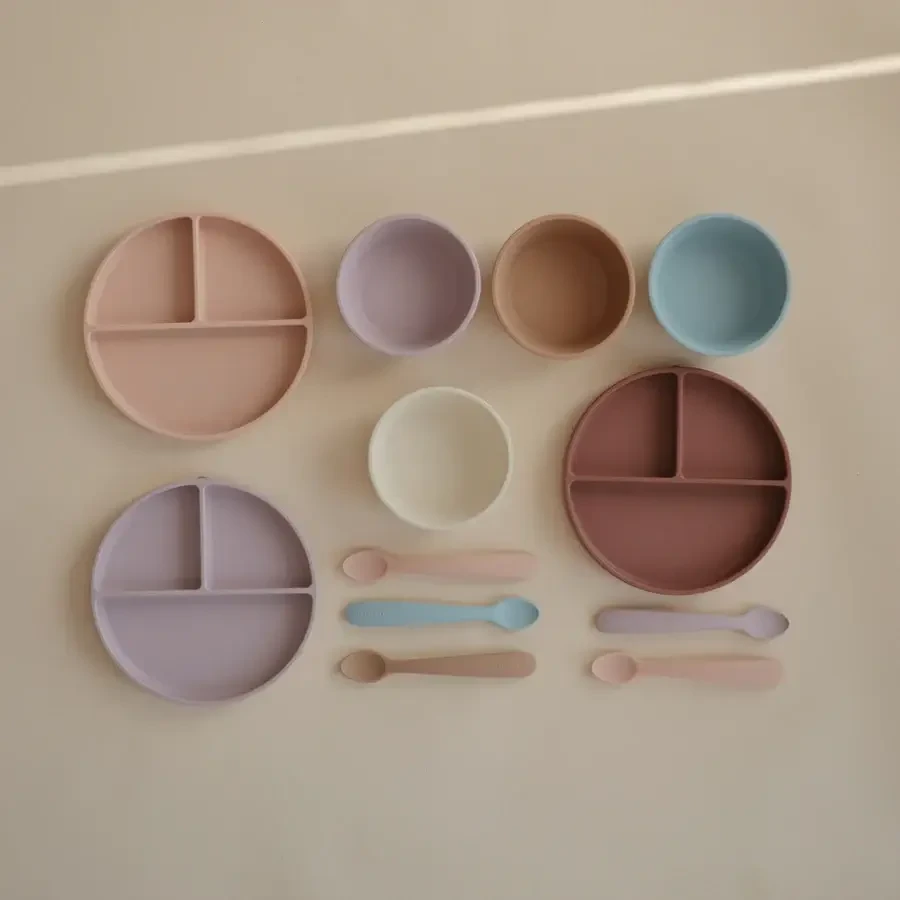 Miseczka silikonowa z przyssawką - Cloudy Mauve / Mushie