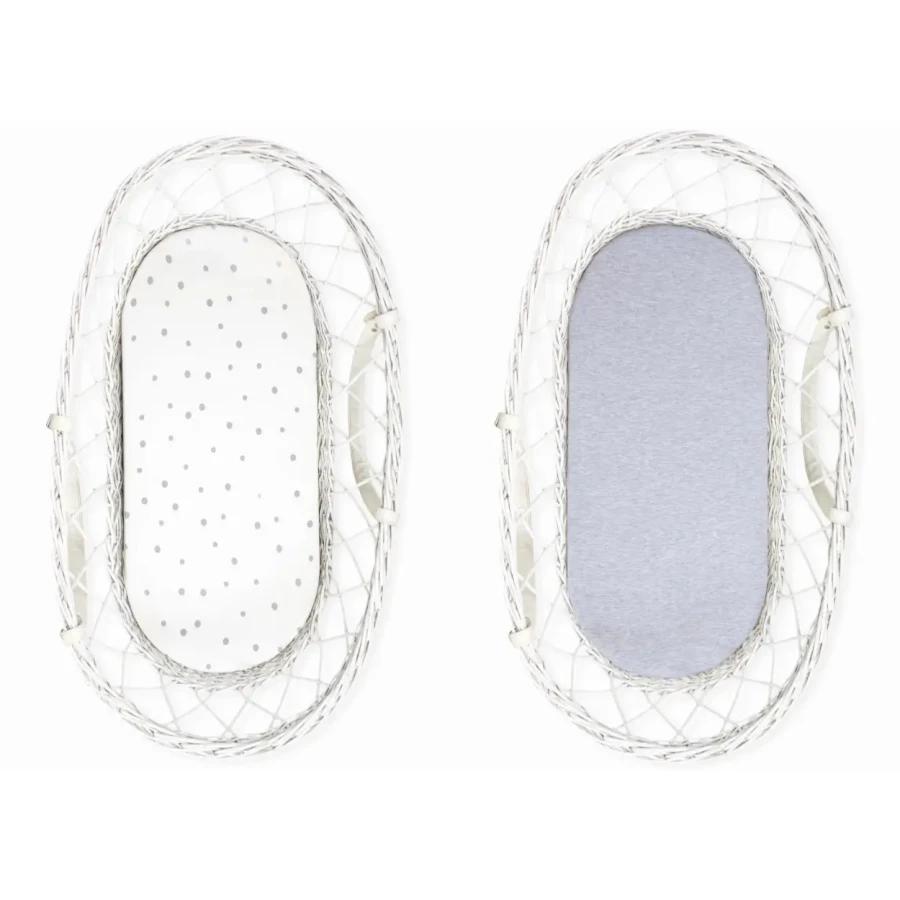 Prześcieradło do gondoli We Care 2-pak Szare Kropki-Szary / Sleepee