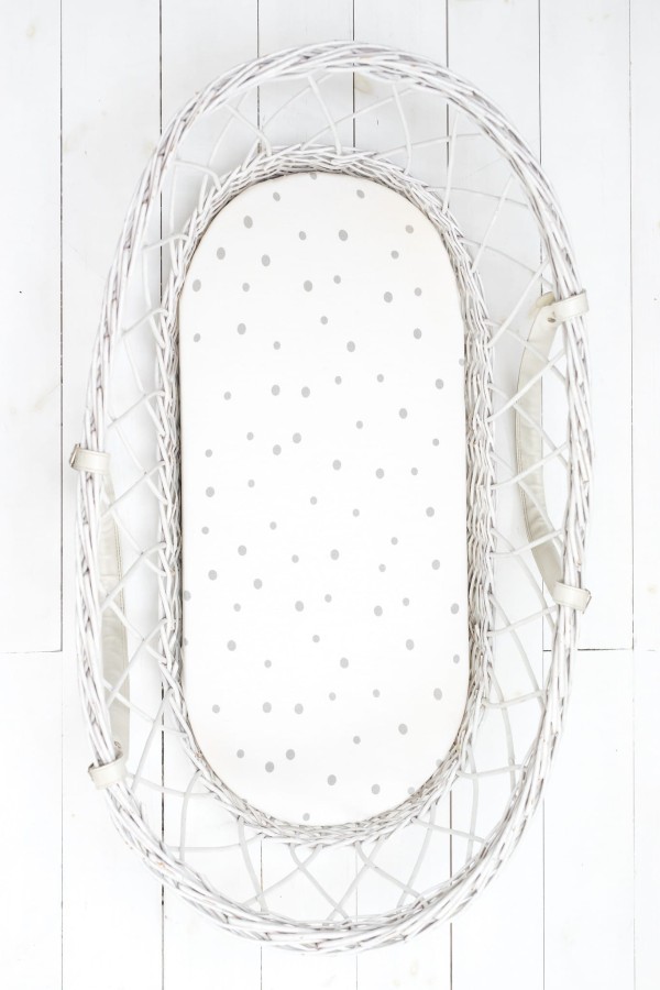 Prześcieradło do gondoli We Care 2-pak Szare Kropki-Szary / Sleepee