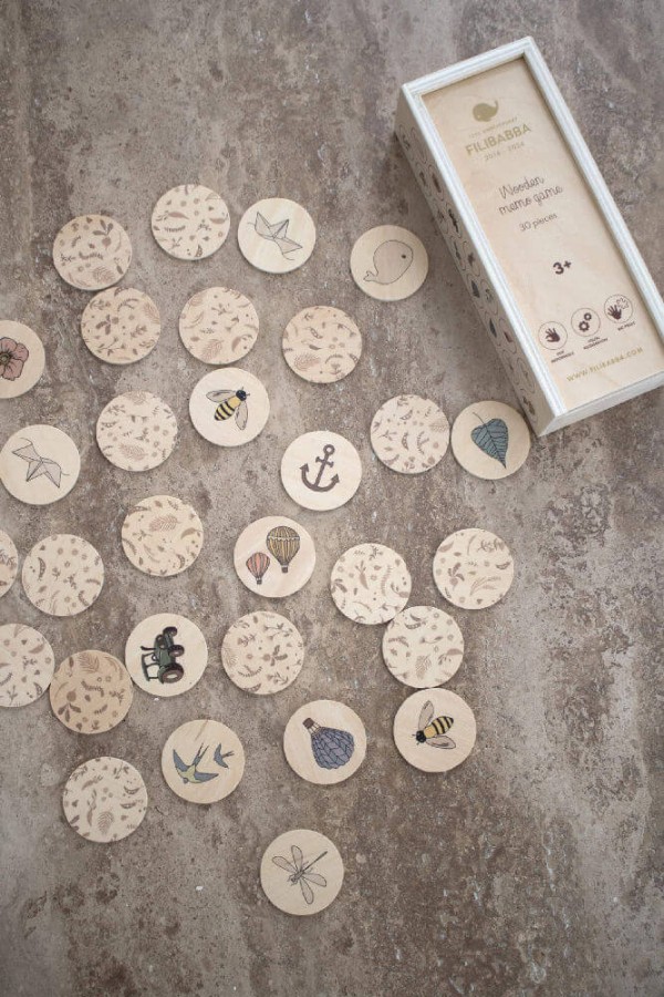 Drewniana Gra Memory / Filibabba