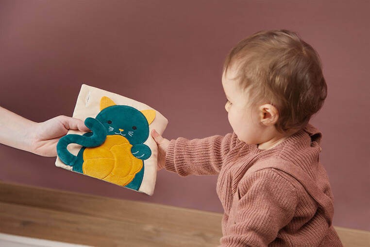 Karty sensoryczne miękkie dwustronne 5 szt. Kotki Stimuli / Kaloo