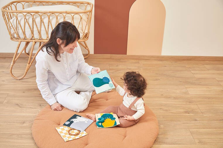 Karty sensoryczne miękkie dwustronne 5 szt. Kotki Stimuli / Kaloo